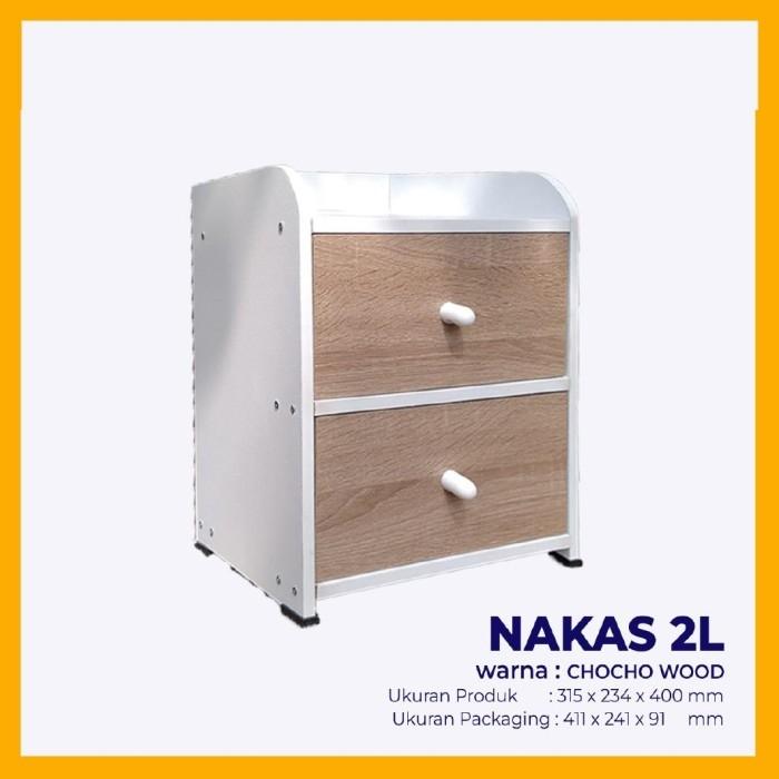 Gambar Terbaru Nakas 2L Rak Meja Minimalis Rias Furniture Ruang Tamu Laci Penyimpanan Kode 605 - Chocho Wood dari Kini Creatife Store undefined Tokopedia