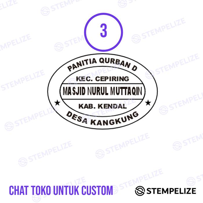 Gambar Stempel Panitia Qurban Custom Desain - 3, Pink dari Stempelize undefined Tokopedia