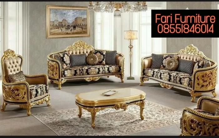 Gambar Terbaru Set Ruang Tamu Mewah Furniture Jepara Kode 814 dari Kini Creatife Store undefined Tokopedia
