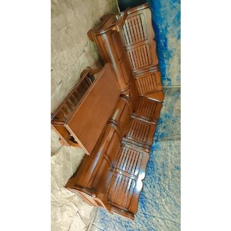 Gambar Terlaris Kursi Sudut Bangku Kursi Ruang Tamu Model Gajah Full Kayu Jati Furniture Jepara Kode 544 - finishing, full jati dari Kini Creatife Store undefined Tokopedia