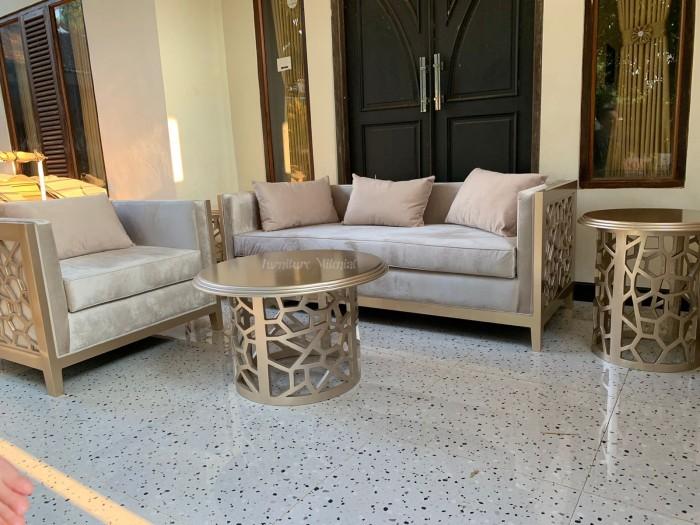 Gambar Terbaru Sofa Ruang Tamu Mewah Furniture Minimalis Jepara Kode 475 dari Kini Creatife Store undefined Tokopedia