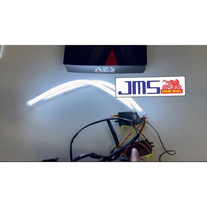 Gambar LAMPU ALIS BULL AES DLR LED WELCOME PLUS SEN RUNNING 30/60 CM UNIVERSAL NMAX LAMA NMAX NEW PCX 150/160 VARIO 125/150/160 BEAT SCOOPY GENIO NINJA 250 R15 R25 CBR GSX SOUL GT125 [PROMO] BARANG BERKUALITAS 100% ORIGINAL - Putih, 30cm dari kanayastr-1 undefined Tokopedia