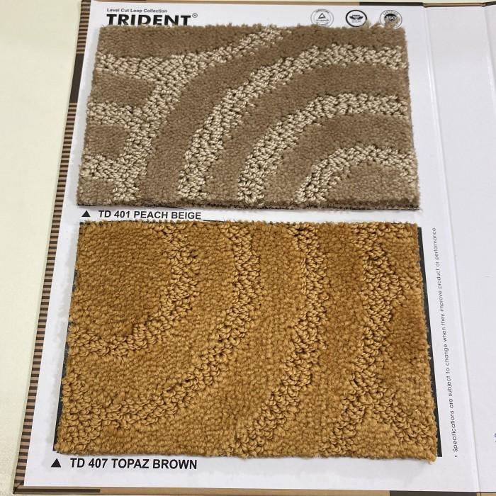 Gambar Karpet Lantai Meteran Trident Motif Tebal Premium Karpet Ruang Tamu Karpet Empuk Murah Minimalis - 401 Peach Beige dari Deeva Interior Store undefined Tokopedia