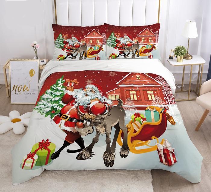 Gambar Ailihu Red Christmas Bedding Set Queen Bedding Home Textiles Set dari ARIFSTORE 24 undefined Tokopedia