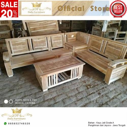 Gambar Terlaris Furniture Ruang Tamu Minimalis Kayu Jati Kursi Sudut Minimalis Kode 664 dari Kini Creatife Store undefined Tokopedia