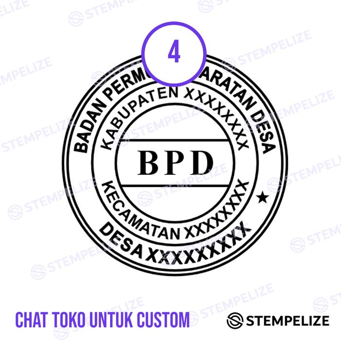 Gambar Stempel BPD Desa Custom Desain - 4, Hitam dari Stempelize undefined Tokopedia