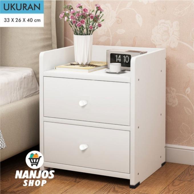 Gambar Terbaru Nakas 2L Rak Meja Minimalis Rias Furniture Ruang Tamu Laci Penyimpanan Kode 700 - Chocho Wood dari Kini Creatife Store undefined Tokopedia