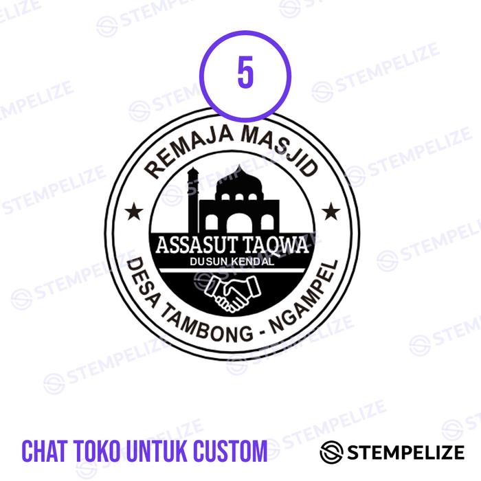 Gambar Stempel Remaja Masjid Custom Desain - 5, Ungu dari Stempelize undefined Tokopedia
