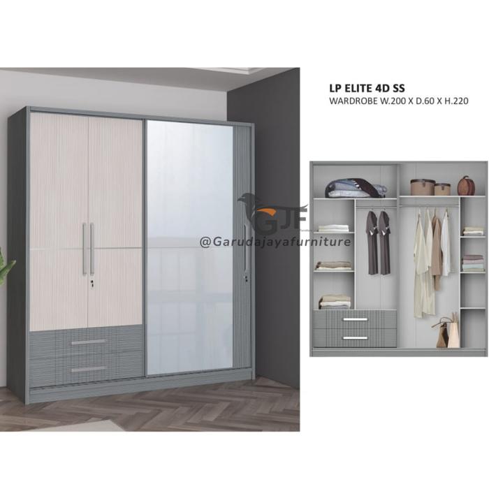 Gambar [SATUAN/DIPISAH]KAMAR SET/SET KAMAR/SET KAMAR PENGANTIN/ KAMAR SET MODERN KEKINIAN/LEMARI PAKAIAN SLIDING 3 PINTU FULL KACA/MEJA NAKAS SAMPING TEMPAT TIDUR/DIPAN DIVAN TEMPAT TIDUR/CERMIN KACA MEJA RIAS ELITE SET - Lemari dari Garuda Jaya Furniture Padang undefined Tokopedia