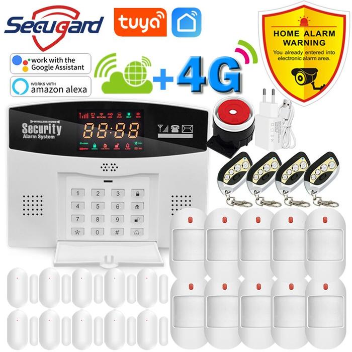 Gambar UT Tuya Smart APP 4G GSM Home Security Alarm System Wireless Wired D dari Untung Tube undefined Tokopedia
