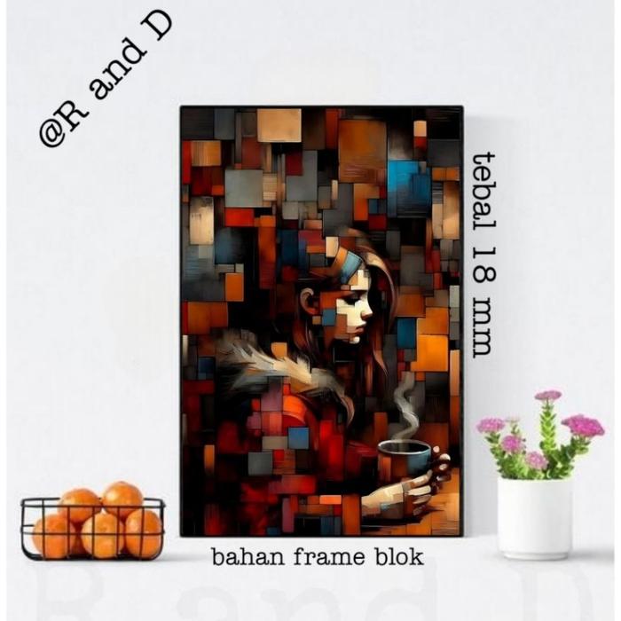 Gambar Hiasan dinding dekorasi rumah lukisan abstract ukuran 60x40, Hiasan dinding kamar gambar abstrak ukuran A2, Poster kayu gambar abstrak menara paris, Walldecor minimalis, Wallpaper dinding motif lukisan, Wallbetten kayu mdf - 1 dari Rahardjoe Design undefined Tokopedia