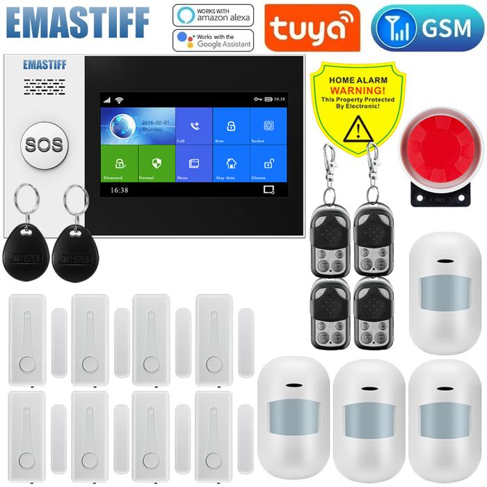 Gambar UT eMastiff Tuya WiFi GSM Home Security Alarm System Wireless Burgla dari Untung Tube undefined Tokopedia
