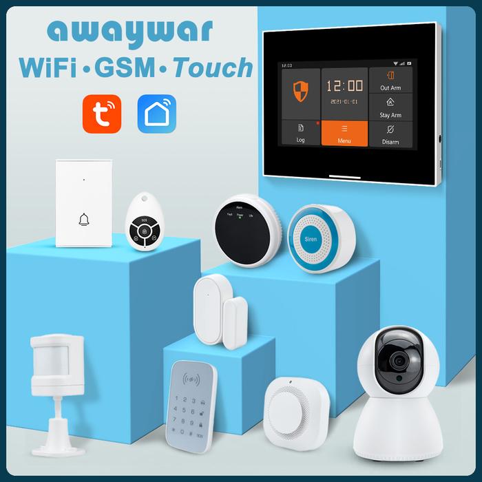Gambar UT Tuya smart home alarm system WiFi GSM Security Protection Burglar dari Untung Tube undefined Tokopedia