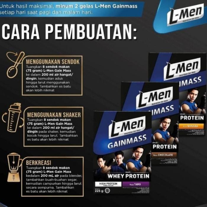 Gambar PPC L-Men GAIN MASS susu nutrisi pria WHEY PROTEIN ( ada 3 rasa ) 225gr dari Hagan Sen undefined Tokopedia