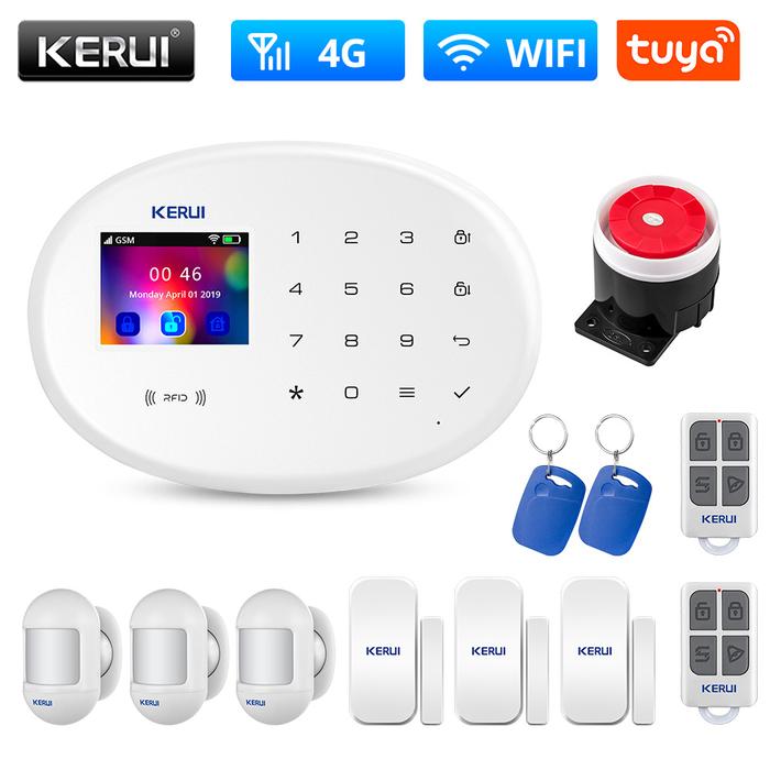 Gambar UT KERUI W20 WIFI GSM 4G Alarm System Home Security Tuya App Control dari Untung Tube undefined Tokopedia