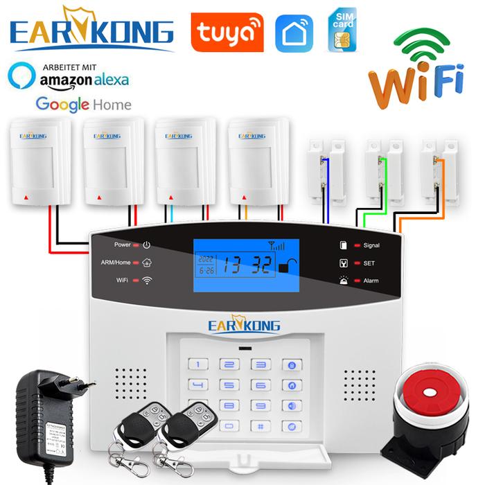 Gambar UT Wired Wireless WiFi GSM Home Burglar Security Alarm System 433M dari Untung Tube undefined Tokopedia