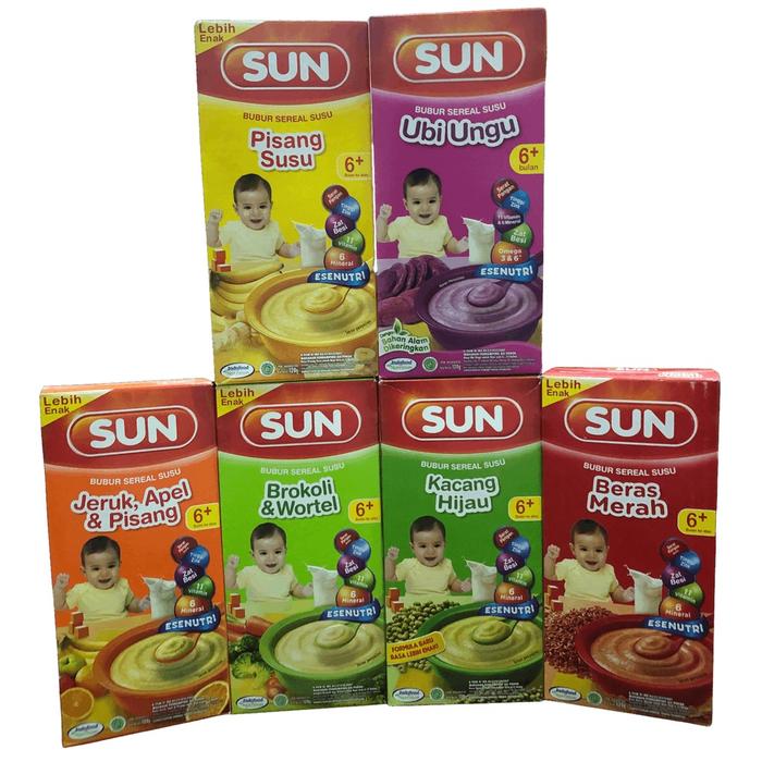 Gambar SUN Bubur Sereal Bayi 6+ 120gr - Pisang Susu dari PD Manis Palembang undefined Tokopedia