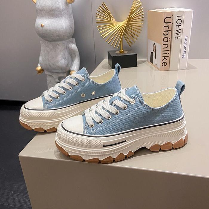 Gambar [GROSIR][COD] SEVEN_DAY SEPATU SNEAKERS WANITA KOREA IMPORT SPORT SHOES FQ-99 BIRU - Biru, 230/36 dari stars storey undefined Tokopedia