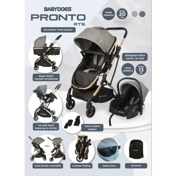 Gambar Miliki Strollers Carseat Babydoes Pronto R Ts + Carseat / Kereta Dorong Bayi - Mid Grey, PLASTIC WRAP dari Publishcat undefined Tokopedia