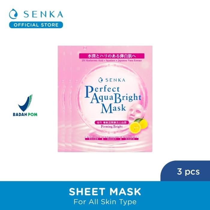 Gambar Senka Perfect Aqua Bright - Firming Bright Sheet Mask 3pcs dari Senka by FineToday undefined Tokopedia