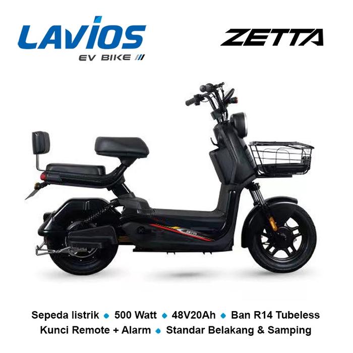 Gambar Sepeda Listrik Lavios Zetta Terbaru - Hitam dari natuna store official 11 undefined Tokopedia