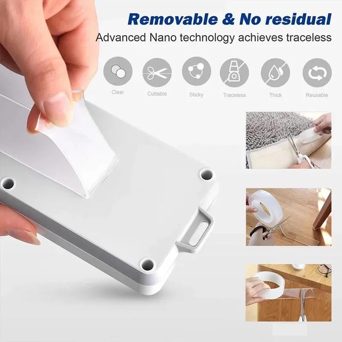 Gambar Ori Transparent Double-sided Tape Nanometer Reusable Seamless Strong And Versatile  Suitable For Home Kitchen Office And Car Ori dari tassc undefined Tokopedia