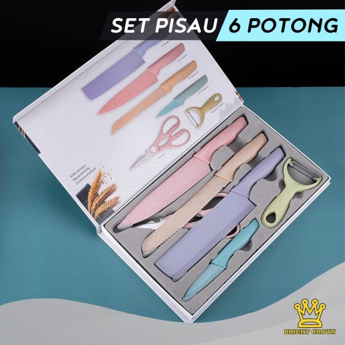 Gambar Bright Crown Pisau Dapur Set / Ktichen Knife Set 6in1 Stainless Steel - B-Pisau Set dari Bright Crown Officiall Store undefined Tokopedia