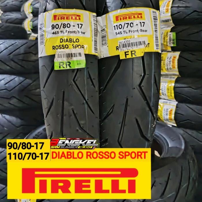 Jual Ban Pirelli 90/80-17 & 110/70-17 TL Diablo Rosso Sport Medium