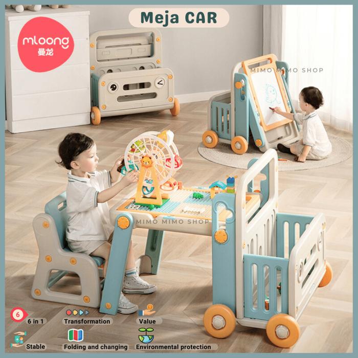 Gambar Meja Balok Car - Set Meja Kursi Storage Multifungsi Building Blocks Bricks -Gratisongkir dari Toko Souvenir18 undefined Tokopedia