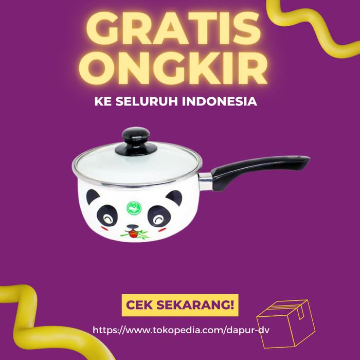 Gambar Maspion Panci Saucepan Hello Panda 18 cm / panci kesehatan enamel dari tokosyukra undefined Tokopedia