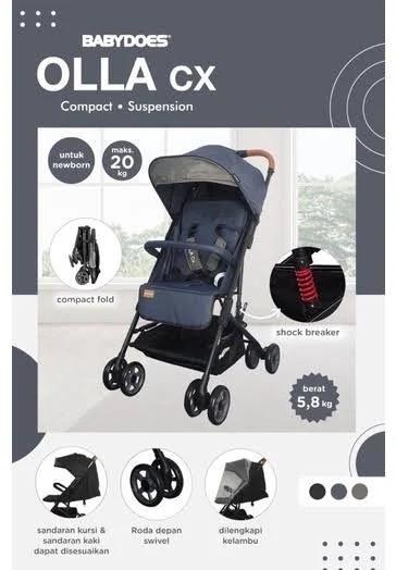 Gambar Miliki Strollers Olla Cx Cabin Size / Kereta Dorong Bayi - Navy, Garansi 12 Bln dari Publishcat undefined Tokopedia
