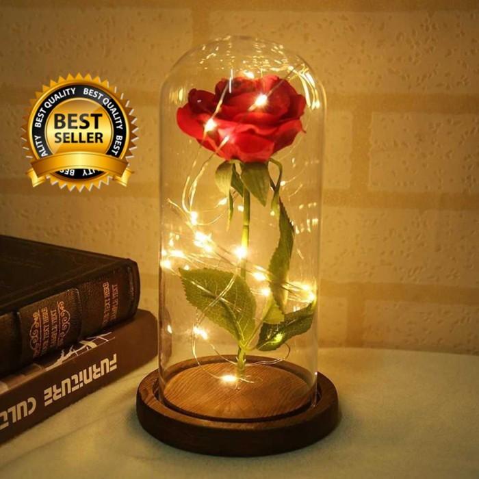 Gambar Lampu LED Bunga Mawar Lampu Tidur Hadiah Kado Pacar Ultah Ulang Tahun - Merah dari Virtual Digital undefined Tokopedia