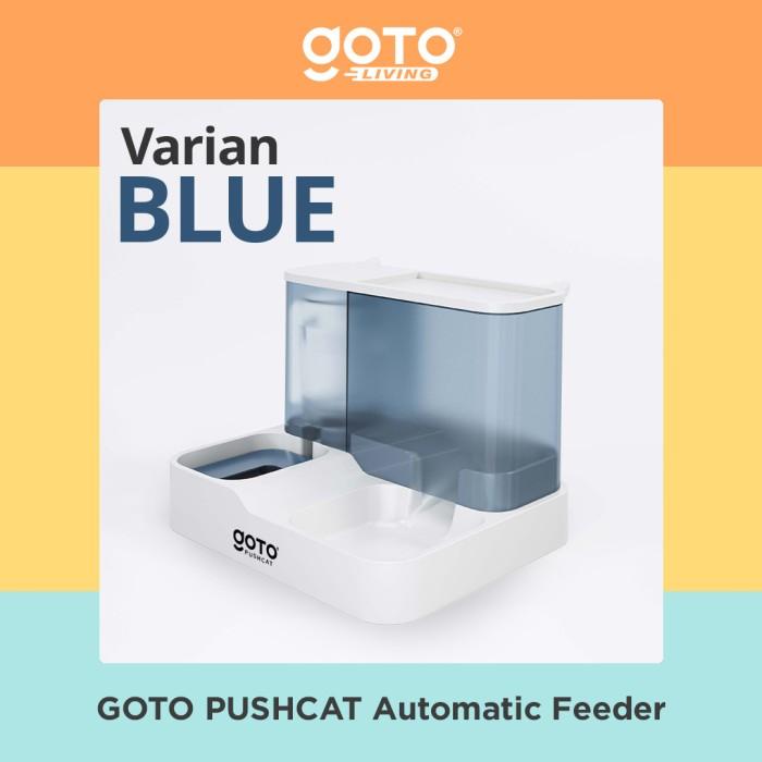 Gambar Goto Pushcat Pet Feeder Tempat Makan Minum Kucing Anjing Otomatis - BLUE dari Goto.Indonesia undefined Tokopedia