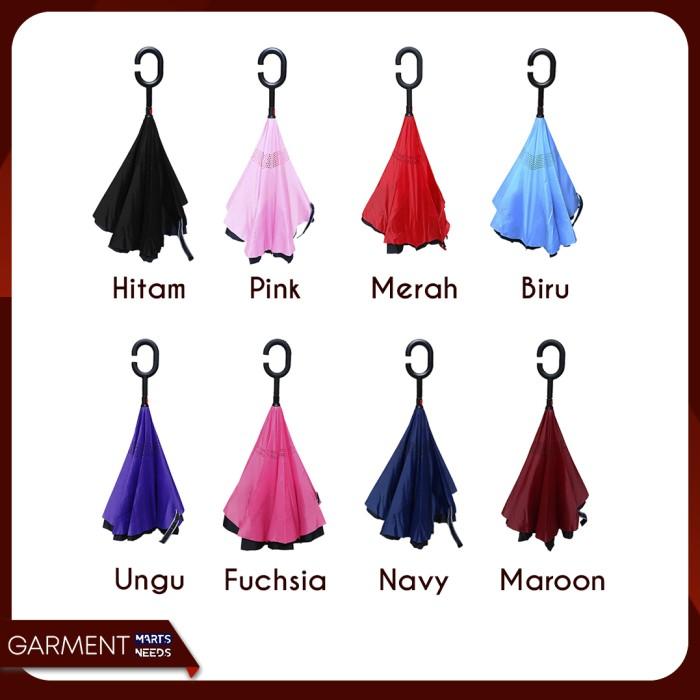 Gambar PAYUNG TERBALIK BESAR KAIN GAGANG C REVERSE UMBRELLA KAZBRELLA 2LAPIS TERMURAH - Random dari TopShopt undefined Tokopedia