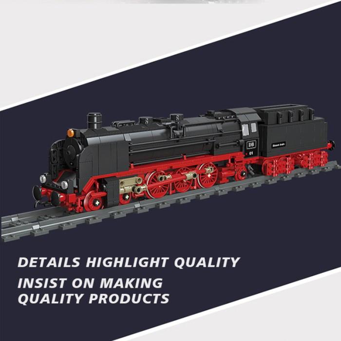 Gambar In Stock Steam Train Building Blocks City Br01Cargo Train Models Set Desktop Decor Bricks Toys For Children Adult Gifts 1173Pcs dari Olinesweet undefined Tokopedia