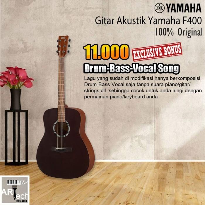 Gambar Gitar Akustik Yamaha F400 Original / F 400 Acoustic Guitar - Smoky Black dari Artech Music undefined Tokopedia