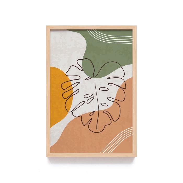 Gambar Best Wall Art Floral Tropical Decoration Art Printing Bohemian Frame - Frame Natural, 073 A  35x50cm dari Charlest undefined Tokopedia