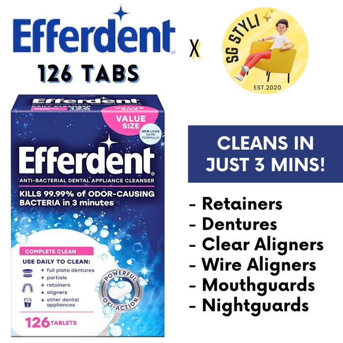 Gambar Promo Efferdent Retainer Cleaning Tablets (2/3/4 Months Supply) Cleaner Retainers *Exp 2026* *1-3 Days Delivery* dari Virata Shop undefined Tokopedia