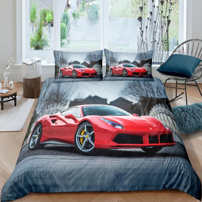 Gambar BT Racing Car Printed Duvet Cover With Pillowcase Bedding Set Single dari BlackTie Hasina undefined Tokopedia
