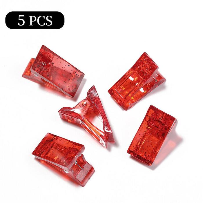 Gambar 5pcs/set Pink Red Acrylic Nail Clip Gel Polish Quick Building Nail Tips Clips Fingernail Extension UV Clamps Manicuring Art Builder Tools Set dari Quirky Questssr undefined Tokopedia