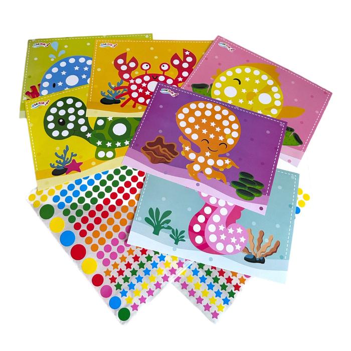 Gambar LYSASHOP 6 Lembar Mainan Edukasi Stiker DOT DIY Gambar Dot Activity Anak dari LYSASHOP888 undefined Tokopedia