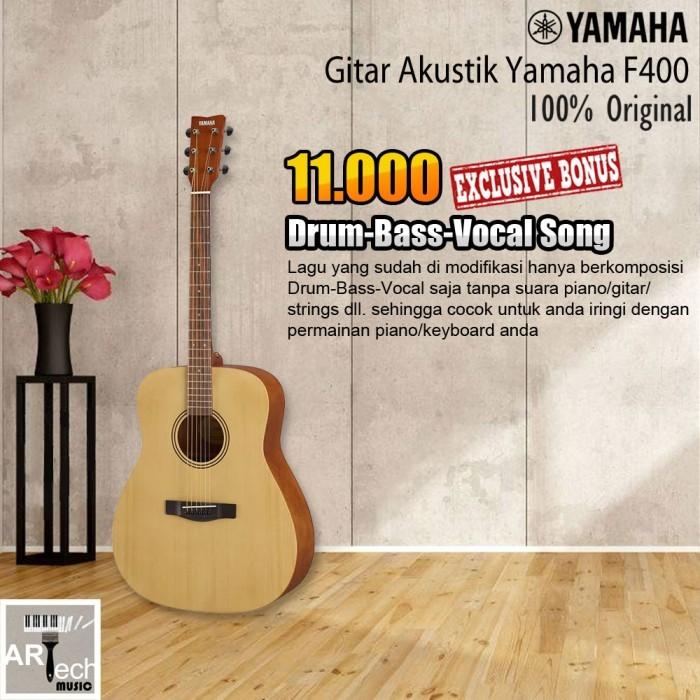 Gambar Gitar Akustik Yamaha F400 Original / F 400 Acoustic Guitar - Natural Satin dari Artech Music Kota Bekasi Tokopedia