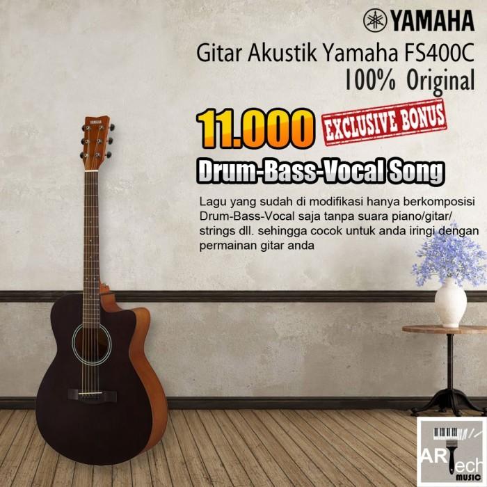 Gambar Gitar Akustik Yamaha FS 400C Original /FS400C/FS 400 C Acoustic Guitar - Smoky Black dari Artech Music undefined Tokopedia