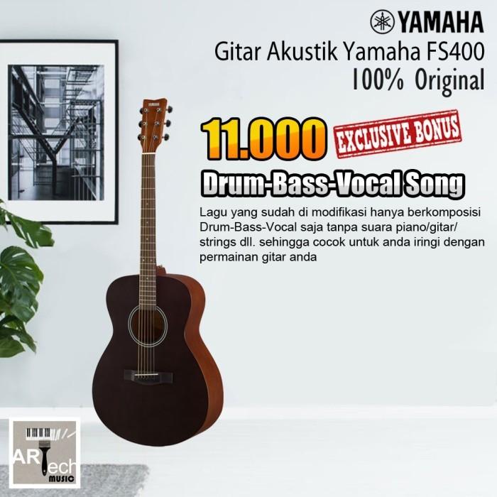 Gambar Gitar Akustik Yamaha FS400 Original / FS 400 Acoustic Guitar - Smoky Black dari Artech Music undefined Tokopedia
