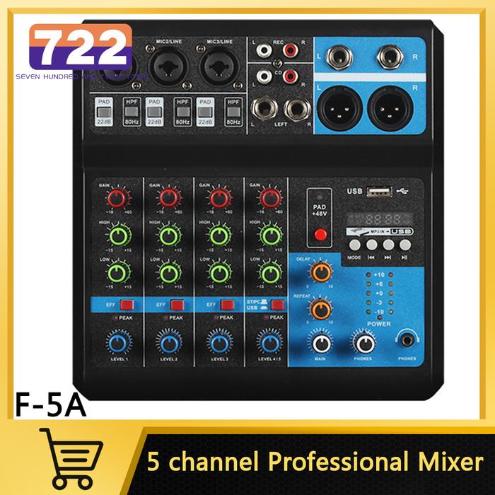 Gambar 5 Way Professional Sound Mixer Computer Recording Free Drive Sound Card Mixing Console Mixer Audio Pro DJ Audio Equipment dari CEYES undefined Tokopedia
