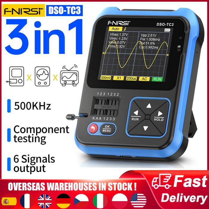 Gambar FNIRSI DSO-TC3 Digital Oscilloscope Transistor Tester Signal Generator 10MS/s Sample Rate 3in1 Multifunction Electronics Tester dari Trambusto undefined Tokopedia