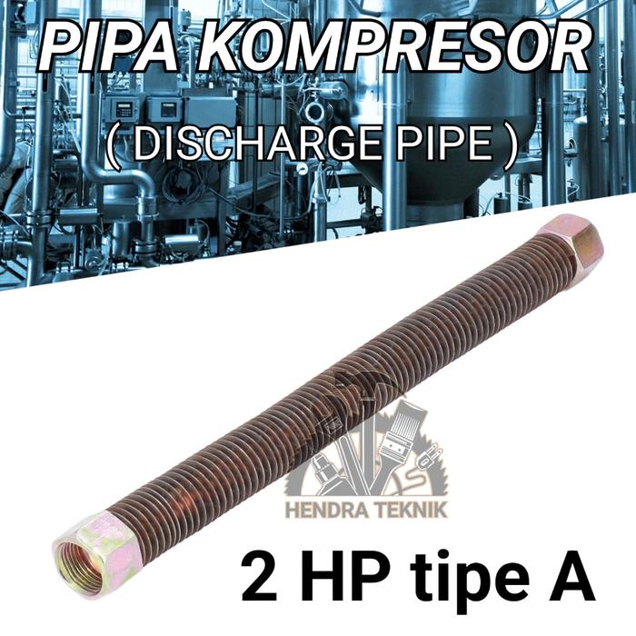 Gambar Pipa discharge 2HP tipe A 53cm tipe B 25cm kompresor angin 2 PK Sparepart pipa spiral mesin impek - Tipe A dari Toko familu 23 undefined Tokopedia
