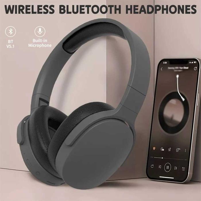 Gambar Headphone Bluetooth Wireless Stereo Foldable 200mAh - Gray Black dari artomlebetshop undefined Tokopedia