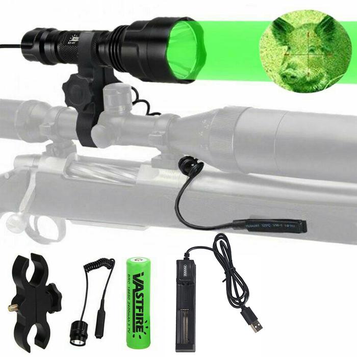 Gambar Tactical LED Hunting Torch 18650 Battery Flashlight Weapon Lights dari Navyclub store undefined Tokopedia