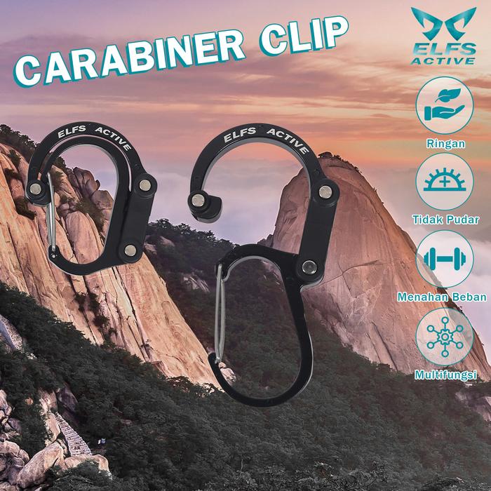 Gambar Elfs Active Carabiner Clip With 360 Rotating S Hook Outdoor Gear dari Maorin undefined Tokopedia
